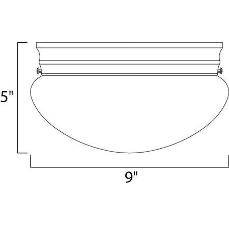 Maxim Essentials 2-Light Flush Mount 5881WTBK